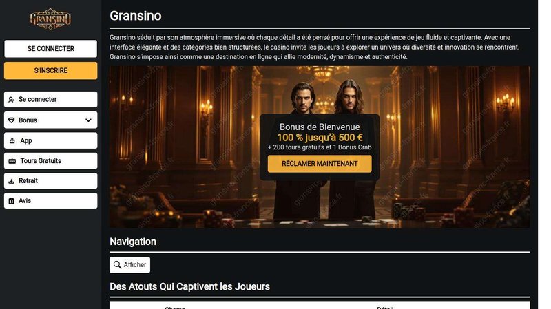 popular gransino login